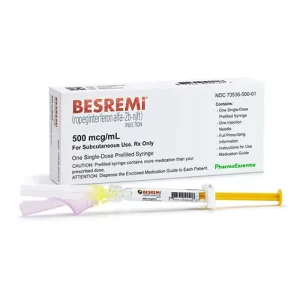 Besremi (Ropeginterferon alfa-2b-njft) for Injection Price Lucknow, Agra, Varanasi, Patna, Nepal Indore India