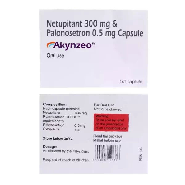 Akynzeo (Netupitant (235mg) + Palonosetron (0.25mg) I.V. Solution for ...
